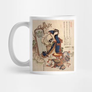 The Strong Oi Pouring Sake by Katsushika Hokusai Mug